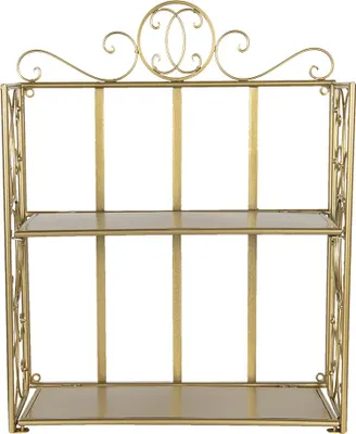 Zdjęcie produktu dla Clayre & Eef Półka ścienna 41x18x53 cm Żelazo w kolorze złotym