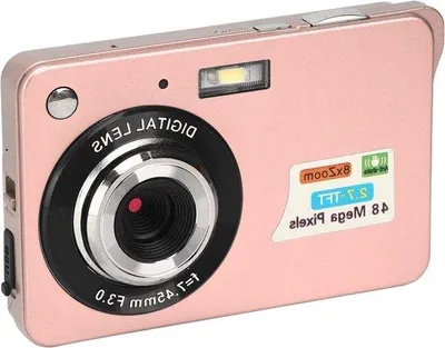 Image de Appareil photo compact 4K 48 Mpx rose avec zoom 8x et stabilisateur d'image