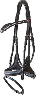 Produktbild von Kieffer Trensenzaum Ultrasoft® Celia in zwei Farben, Farbe:schwarz / schwarz unterlegt, Größe:Warmblut