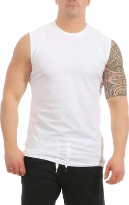 Produktbild von Mivaro Herren Tank Top aus Baumwolle in Weiß - ärmelloses Basic Shirt mit Rundhals, Regular Fit, Größen S bis XXL