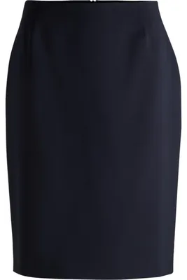 Productafbeelding van Boss - "Vileah" potloodrok voor dames, wolmix GT29686 (30 DE) (Donkerblauw)