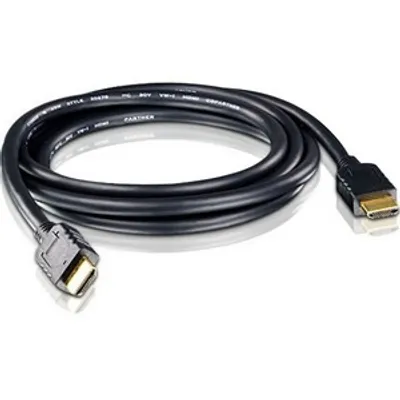 Produktbild von ATEN 15 m High Speed HDMI Kabel mit Ethernet, 15 m, HDMI Typ A (Standard), HDMI Typ A (Standard), 4096 x 2160 Pixel, 3D, Schwarz