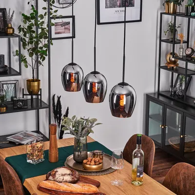 Produktbild von Usigliano Pendellampe aus Metall/Glas in Schwarz/Chromfarben