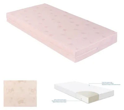 Produktbild von Kikka boo Babybett Matratze Extra Comfort 120 x 60 x 8 cm Bezug abnehmbar rosa