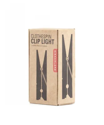 Obrázok produktu pre Kikkerland Clothespin Clip Light, Drevo, Drevo, 1 kusov