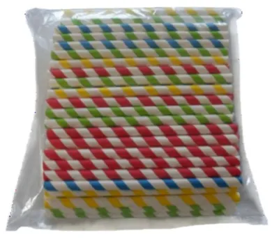 Image de Pailles courtes en papier - 100 pièces