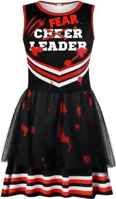 Produktbild von Kinder Cheerleader Kostüm Gruselig Big Halloween Zombie Cheerleader Kostüm Halloween Party Kostüm - ShopFlot