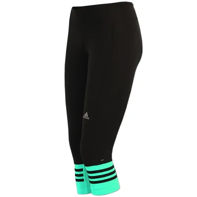 Produktbild von adidas Damen Response 3/4 Tight Women Laufhose Gr.XS black-shock green (AI8290)