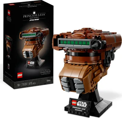 Produktbild von LEGO 75351 Star Wars Prinzessin Leia (Boushh) Helm Modellbausatz, Die Rückkehr der Jedi-Ritter 40. Jubiläum-Set, 2023 Serie Sammler-Set für Erwachsene