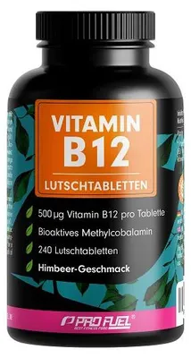 Produktbild von ProFuel Vitamin B12 - 240 Lutschtabletten - Himbeere