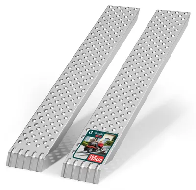 Produktbild von VOUNOT® 2x Auffahrrampe aus Verzinkter Stahl, Rutschfest Laderampe,135 cm, Maximale Last 400kg