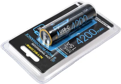 Produktbild von Nitecore NL2142LTHPR, Wiederaufladbarer Akku, Lithium-Ion (Li-Ion), 3,6 V, 1 Stück(e), 4200 mAh, Schwarz