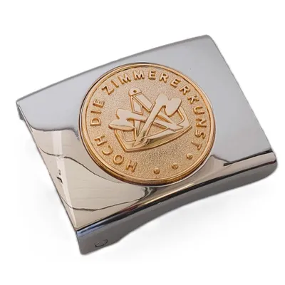 Produktbild von Koppelschloss Zimmermann Zimmerer Handwerk und Zunft – silbern/golden - für Geselle - für 4,5 cm breite Koppelgürtel