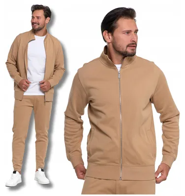 Produktbild von Moraj Herren Sweatjacke mit Kapuze – Beige, Größe XL, bequem