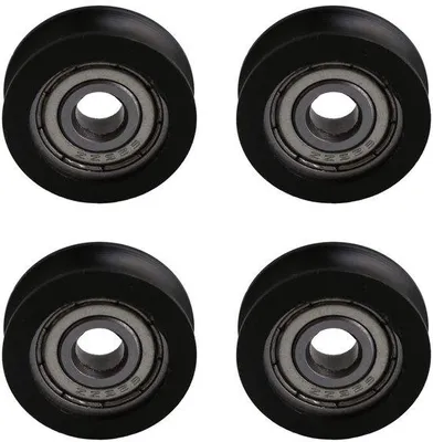 Immagine prodotto di Scatole con cuscinetti a sfere in POM nero, 5 x 20 x 7 mm, 4 pezzi