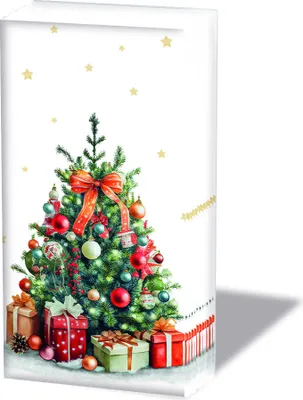 Produktbild von Ambiente Taschentücher – Decorated Christmas tree