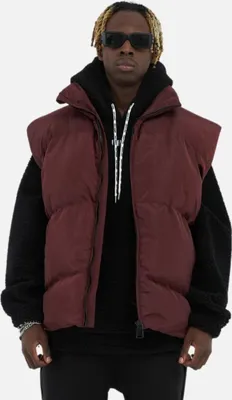 Produktbild von Puffer Weste Vest Übergangsweste Oversize XL Bordaeux
