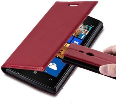 Zdjęcie produktu dla Cadorabo pokrowiec ochronny na Nokia Lumia 925 w kolorze czerwonym etui na telefon komórkowy z magnetycznym zamknięciem