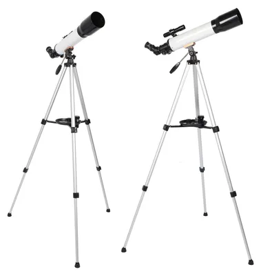 Obrázok produktu pre Astronomický ďalekohľad – refraktor 70500, 20×–250×, priemer objektívu 70 mm, ohnisková vzdialenosť 500 mm, prenosný cestovný model so statívom pre deti a začiatočníkov