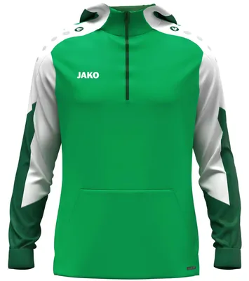 Produktbild von JAKO Kinder Zip Hoodie Dynamic - 6770, Farbe:grün/weiß/dunkelgrün, Größe:128