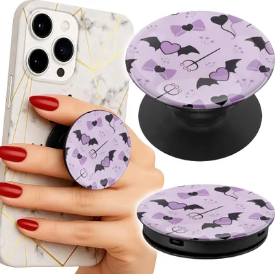 Zdjęcie produktu dla Uchwyt Do Telefonu Popsocket Na Palce/Stojak Wzory Widły Serca Kokardki