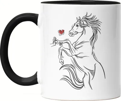 Produktbild von Pferd Tasse Schwarz Pferdehufe Pferdeliebhaber Pferde Pferdeflüsterer Reiten Pony Hobbie Liebe Freiheit