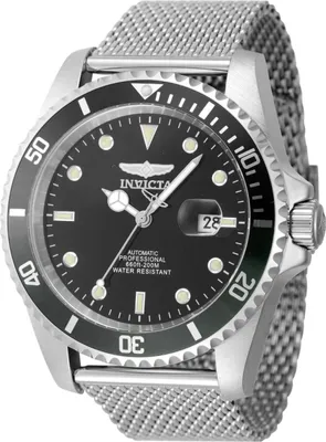 Obrázek produktu pro Invicta Pro Diver 47964 - Pánské Náramkové Hondiky - Automatické - Nerezová ocel s černým ciferníkem - 47mm