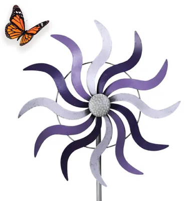 Produktbild von Gartendeko Windrad in 162 cm, Gartenstecker im schönen Lila