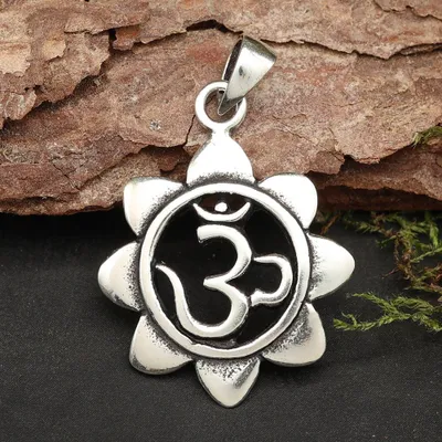 Produktbild von Drachensilber  Om Schmuck Kettenanhänger 925 Silber
