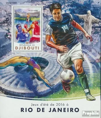 Produktbild von Briefmarken Dschibuti 2016 Mi Block 204 (kompl. Ausg.) postfrisch Sommerspiele 2016 in Rio