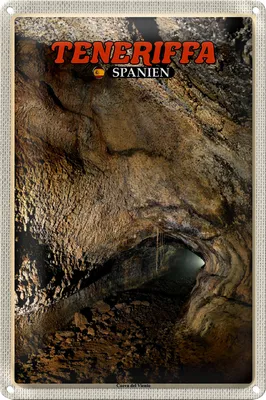 Produktbild von Blechschild Reise 18x12cm Teneriffa Spanien Cueva del Viento Höhle