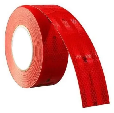 Produktbild von Retroreflektierendes, selbstklebendes Folienband mit hoher photometrischer Leistung, 45,7 m x 5,5 cm, rot