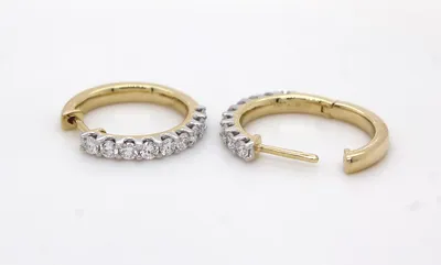 Produktbild von Diamant Creolen 1.0ct Gold 585 14K Lab Grown Diamanten IGI Zertifikat
