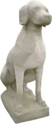 Produktbild von Schöner Hund aus Steinguss perfekt für den Garten die Terrasse oder den Vorgarten ist Frostfest Witterungsbeständig und Neu 74cm H, 0131
