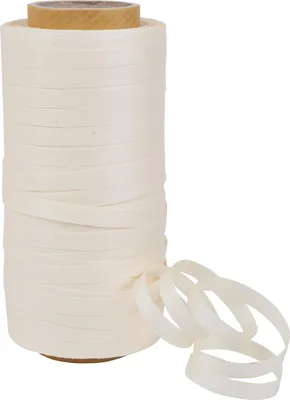 Produktbild von XXL Baumwoll Ringelband "Baumwollefield", 5 mm, 100 m Creme