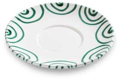 Produktbild von Gmundner Keramik Grüngeflammt, Unterteller Teetasse Maxima (Ø18cm)