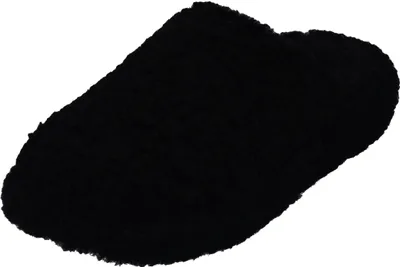 Productafbeelding van FITFLOP - iQUSHION D-LUXE beklede slippers van teddy stof - volledig zwart, maat: 37 EU