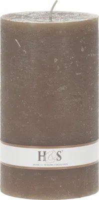 Image de Cylindre de bougie 9x15cm, taupe