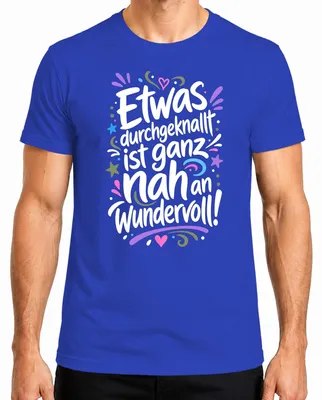 Productafbeelding van "Iets doorgekraakt" is een statement-shirt met een sarcastische opdruk, voor heren, blauw, maat XXL
