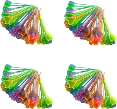 Image de Brochettes en plastique pour aliments - Brochettes festives pour amuse-bouches - Brochettes pour cocktails - Brochettes pour fromage - Collations pour enfants - Sans BPA - Réutilisables (forme cœur)