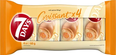 Produktbild von 7Days Croissants Aprikose mit fruchtiger Note 4x60g Packung 240g