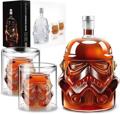 Productafbeelding van Stijlvolle Whisky Decanter Set met 2 Glazen - Perfect voor Whisky, Brandy en Vodka