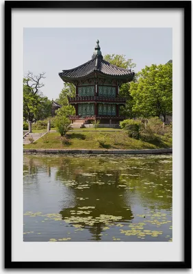 Produktbild von Bild - Bilderrahmen - Foto - 70 cm x 100 cm - MDF - Rahmen - Wandkunst - Japanischer Park
