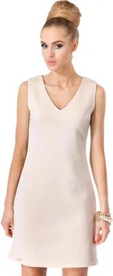 Immagine prodotto di Mini abito da donna con scollo a V; beige/XL/42