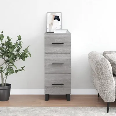 Produktbild von The Living Store Sideboard Grau Sonoma 34,5x34x90 cm Holzwerkstoff