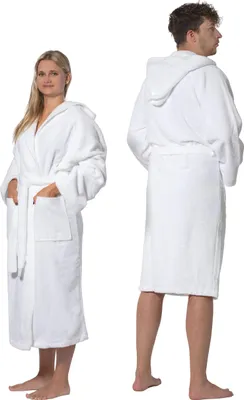 Produktbild von Flauschiger Bademantel mit Kapuze und Schallkragen