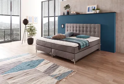 Produktbild von Boxspringbett WELCON ROCKSTAR® 140x200 cm Härtegrad H3/H4 grau