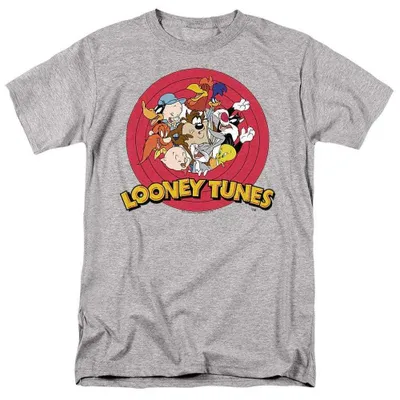 Image de T-shirt Looney Tunes, modèle unie pour hommes/femmes, référence TV36717 (taille 5XL), couleur "Heather" (gris chiné)