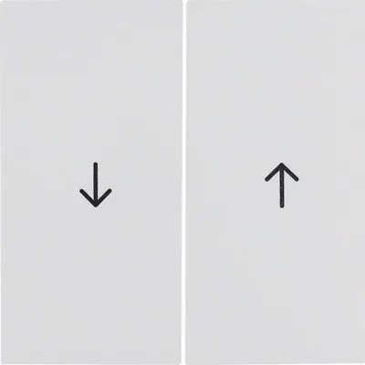 Produktbild von HAGER BERKER B.Kwadrat Wippen bedruckt Symbol Pfeil für Schalter Jalousie weiß 5316258999