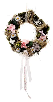 Produktbild von Türkranz mit Schmetterlingen und Blüten, Ø 30 cm